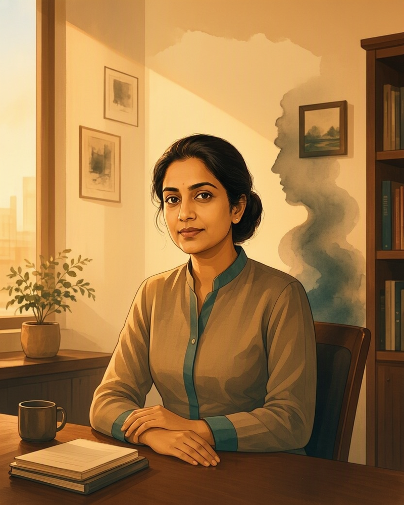 Portrait of Vikram in thoughtful pose