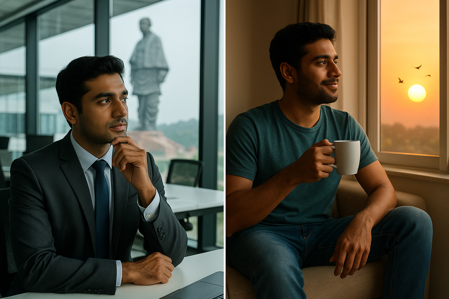 Thoughtful Indian man